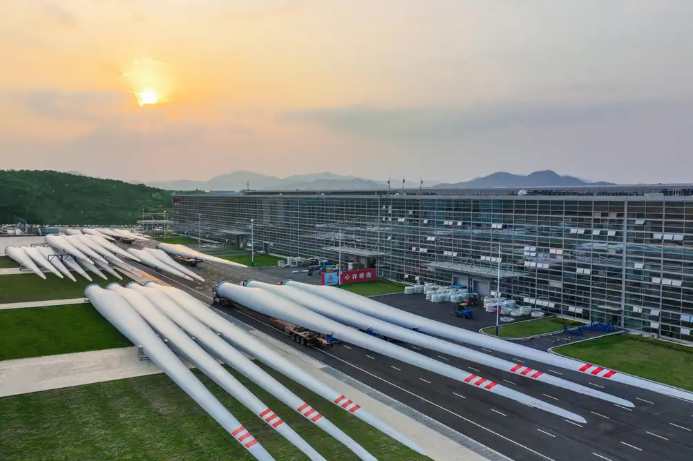 World's biggest onshore wind turbine blades unveiled in China